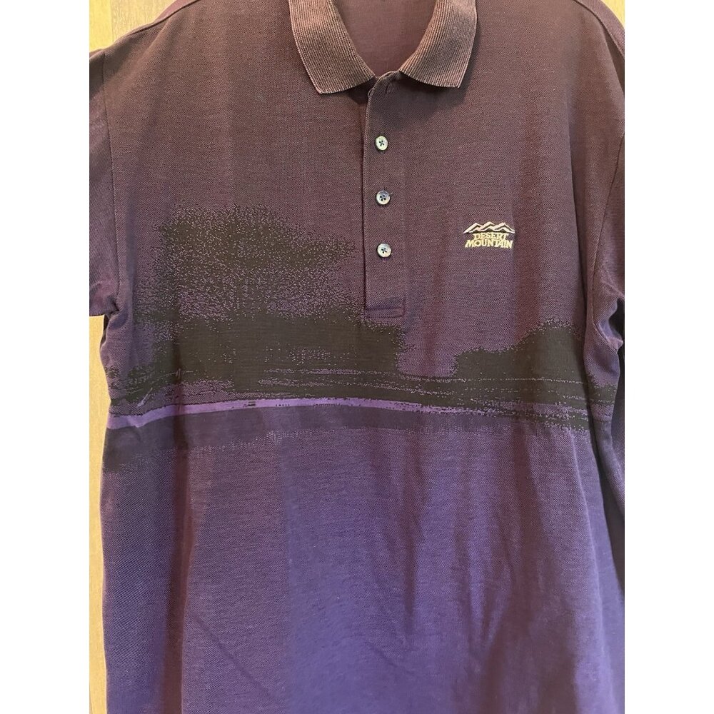 Descente Polo Shirt Mens XL Purple Desert Mountain Golf Club Collection, AZ